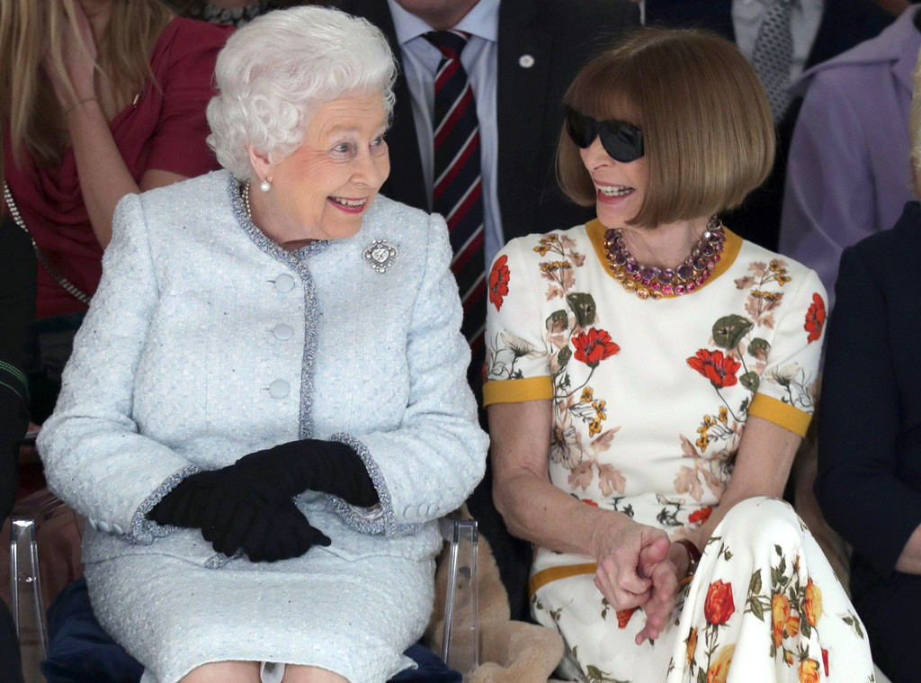 Queen Elizabeth, Anna Wintour Queen Elizabeth, Anna Wintour